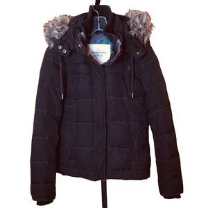 Abercrombie & Fitch Puffer Jacket w/Detachable Hood Sz Medium (Juniors)